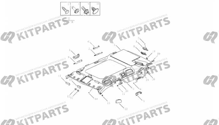 Обшивка потолка с люком [RUSSIA, 4G18T(W SUNR] Geely