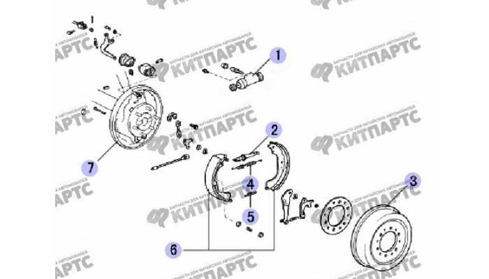 Тормозной механизм задний (барабанный) Great Wall