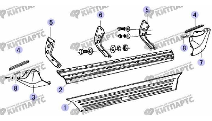 Подножка Great Wall Safe (SUV G5)