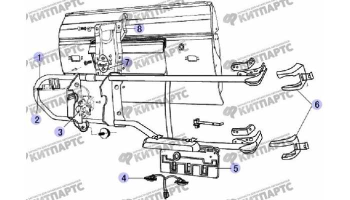 Комплектующие держателя запасного колеса Great Wall Safe (SUV G5)