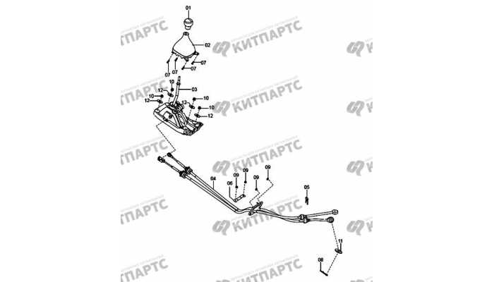 (MT) control mechanism (inner-vehicle end) FAW