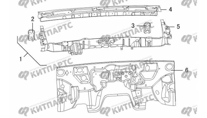 Панель стеклоочистителя, моторного отсека Great Wall Hover H3 New