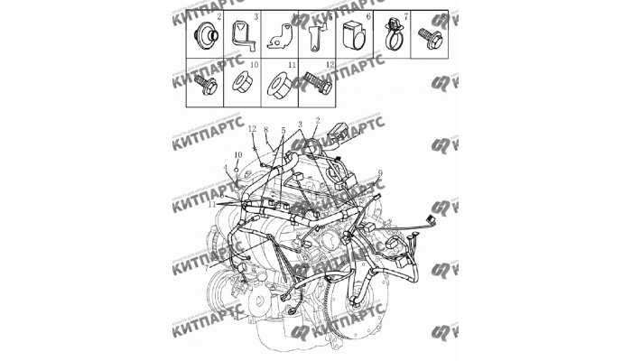 Жгут проводов двигателя Geely